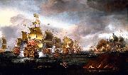 Adriaen Van Diest The Battle of Lowestoft oil